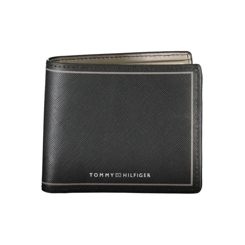 Elegant Black Leather Dual-Compartment Wallet sold by Louxly