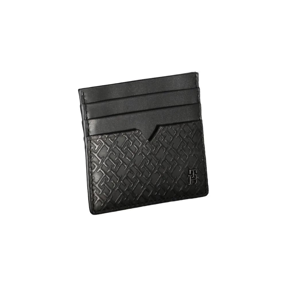 Sleek Black Leather Card Holder with Contrast Detail sold by Louxly product image thumbnail 3