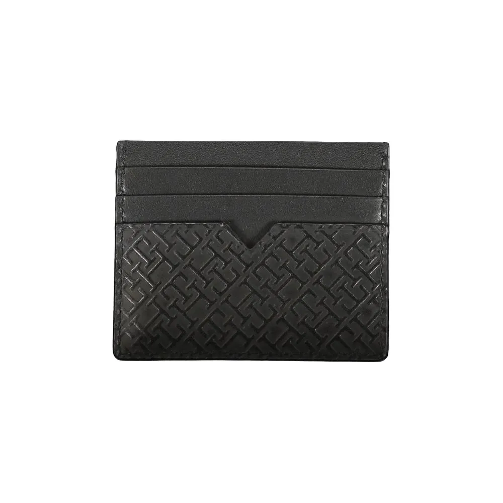 Sleek Black Leather Card Holder with Contrast Detail sold by Louxly product image thumbnail 2