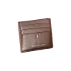 Sleek Leather Card Holder with Contrast Detailing sold by Louxly