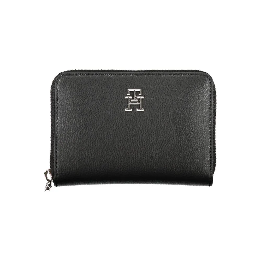 Elegant Black Zip Wallet with Multiple Compartments sold by Louxly