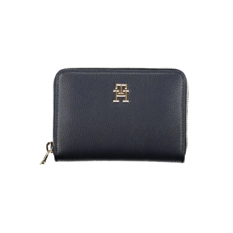 Sleek Blue Multipurpose Wallet with Zip Closure sold by Louxly