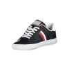Sleek Blue Lace-Up Sneakers with Contrast Details sold by Louxly
