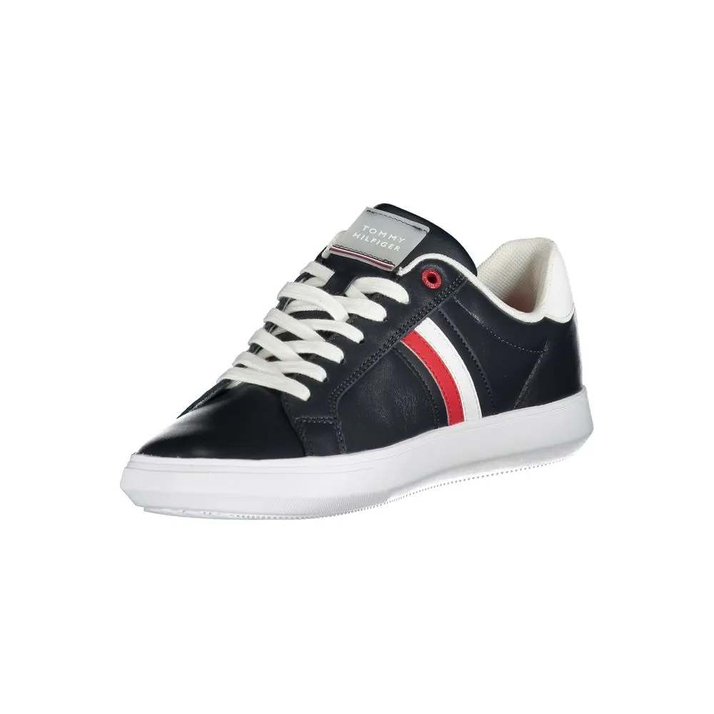 Sleek Blue Lace-Up Sneakers with Contrast Details sold by Louxly product image thumbnail 3