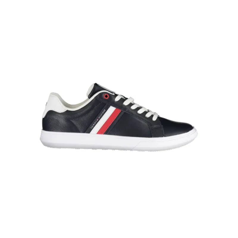 Sleek Blue Lace-Up Sneakers with Contrast Details sold by Louxly