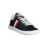 Sleek Blue Lace-Up Sneakers with Contrast Details sold by Louxly