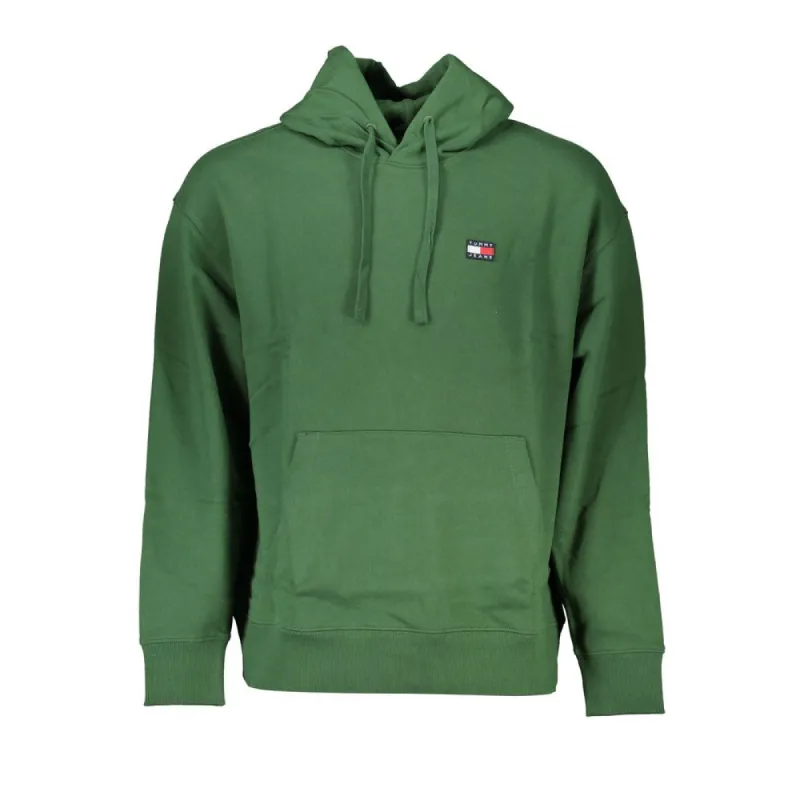 Green Hooded Cotton Sweatshirt sold by Louxly