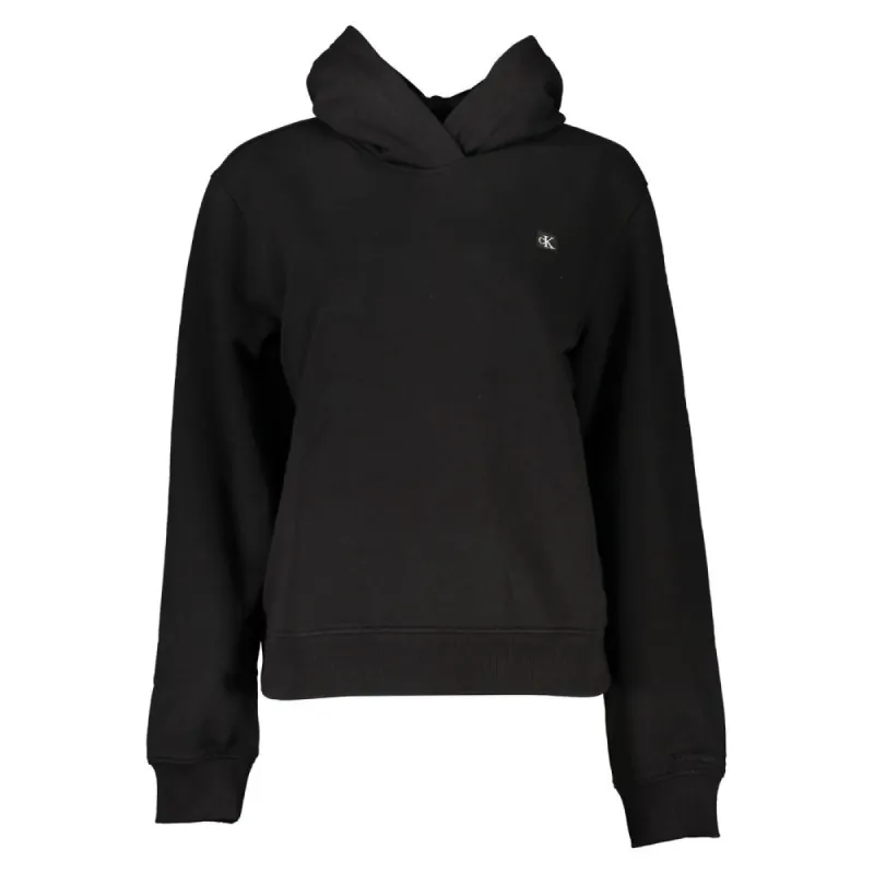 Elegant Hooded Sweatshirt in Timeless Black sold by Louxly