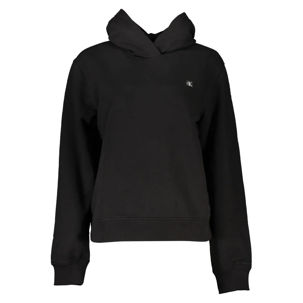 Elegant Hooded Sweatshirt in Timeless Black sold by Louxly