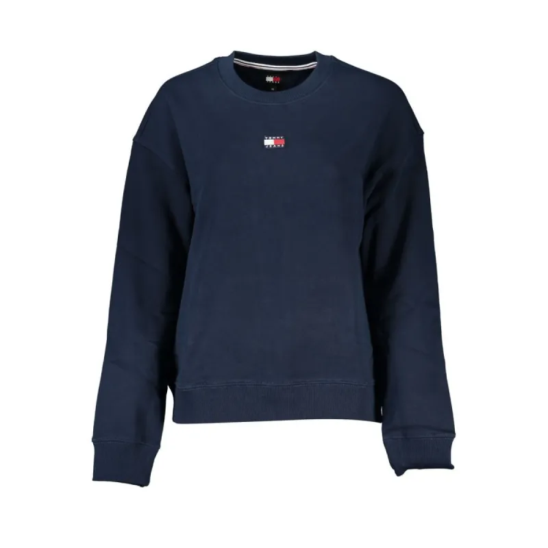 Blue Cotton Women Sweater made by Tommy Hilfiger