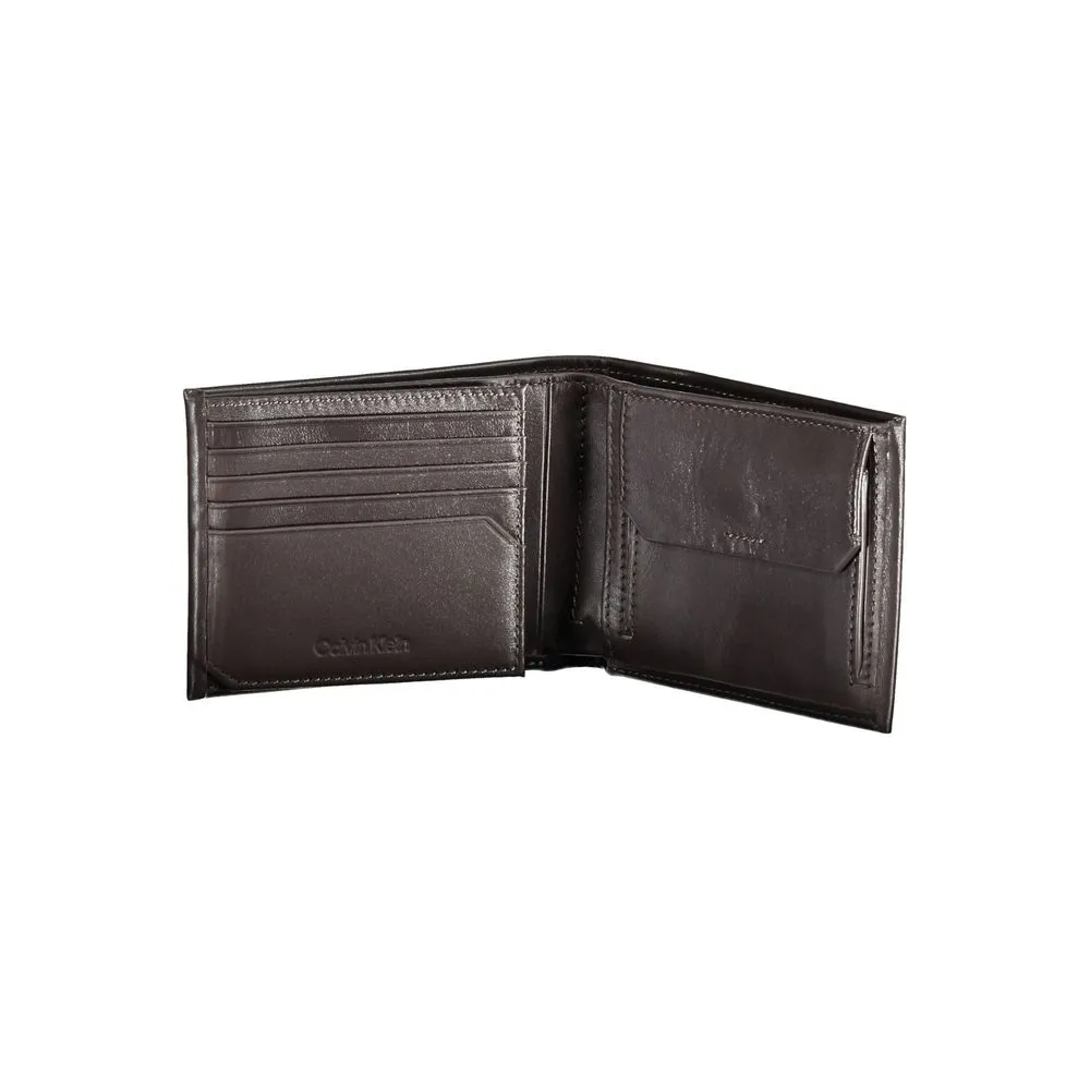 Elegant Brown Leather Dual-Compartment Wallet sold by Louxly product image thumbnail 3