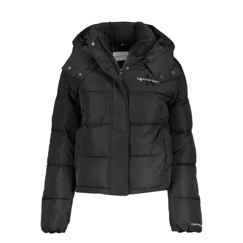 Sleek Long-Sleeved Jacket with Removable Hood made by Calvin Klein