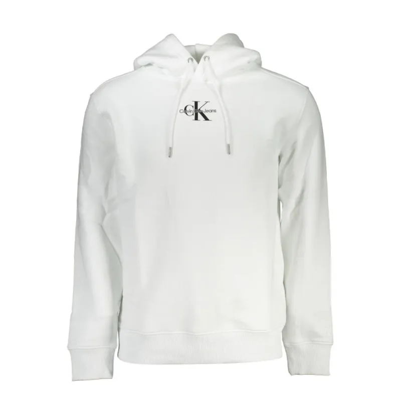Chic White Embroidered Hoodie with Eco-Conscious Touch sold by Louxly