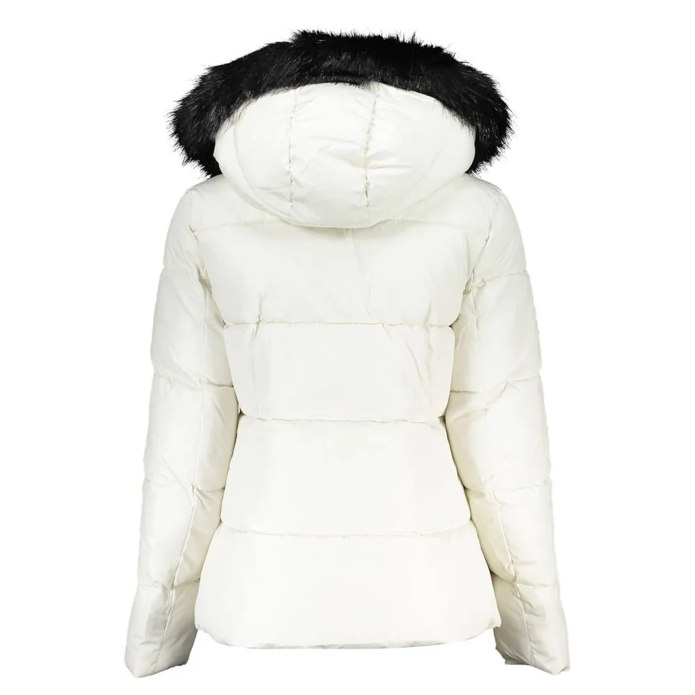 Elegant Long-Sleeved Winter Jacket with Fur Hood sold by Louxly product image thumbnail 2
