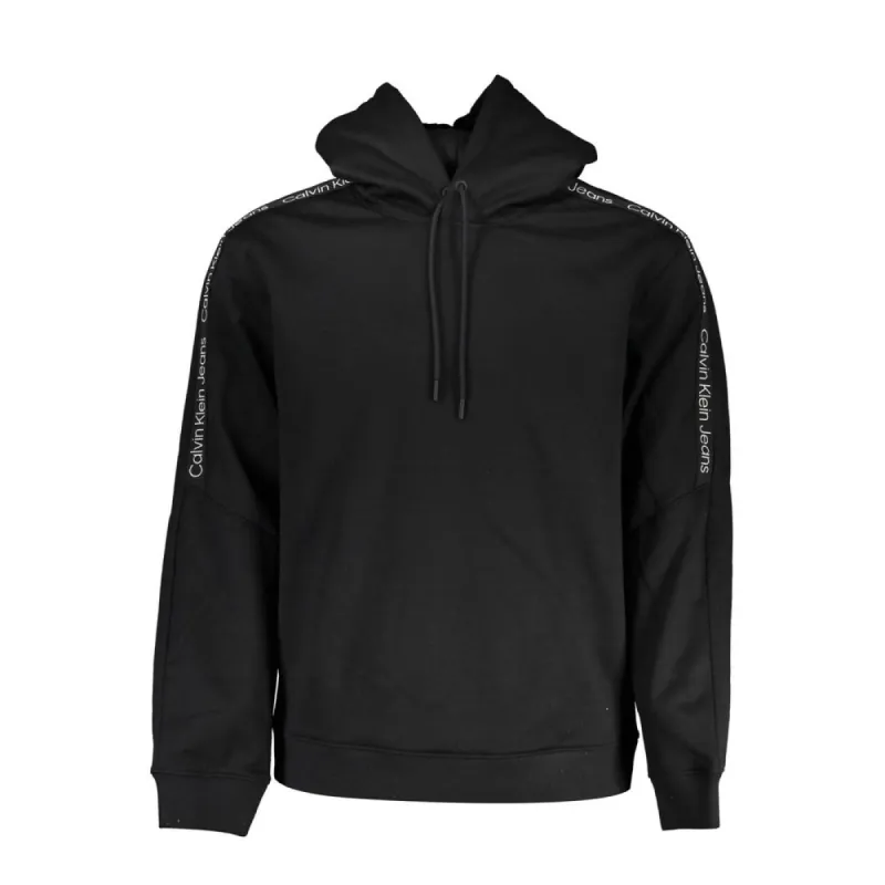 Sleek Fleece Hooded Sweatshirt in Black sold by Louxly