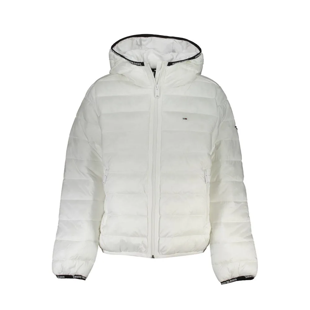 White Polyester Women Jacket sold by Louxly