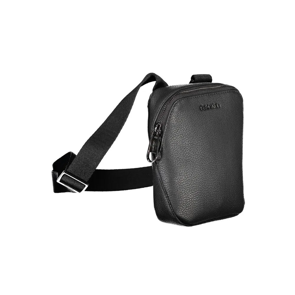 Sleek Black Shoulder Bag with Logo Detail sold by Louxly product image thumbnail 2