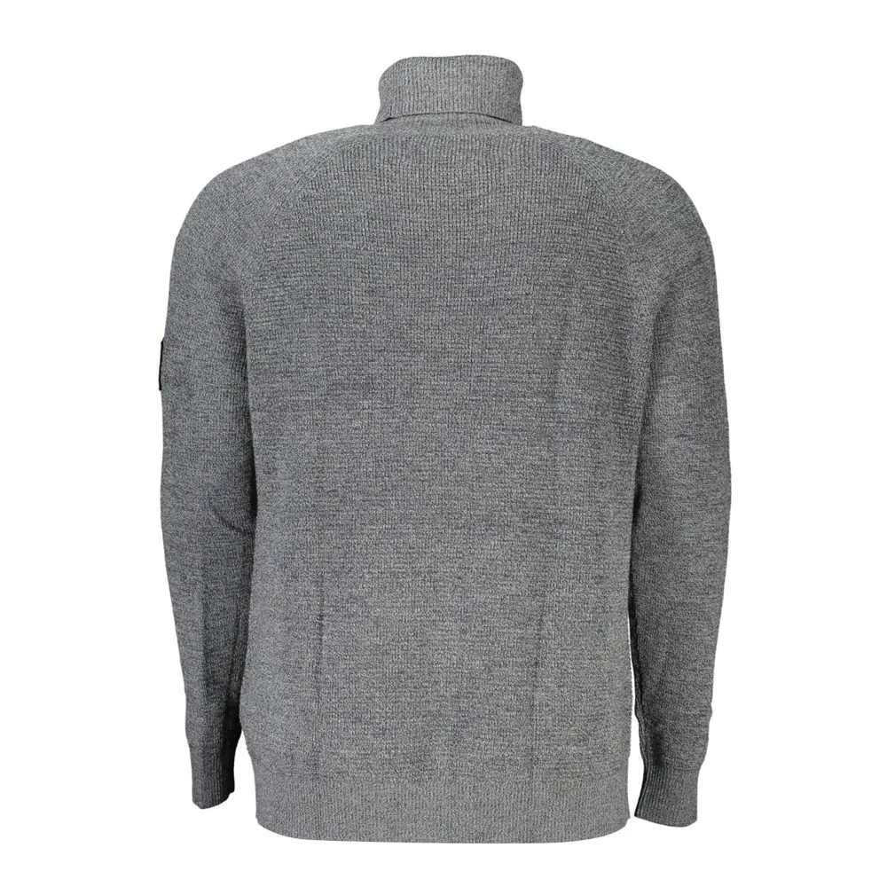 Elegant Gray Wool High Neck Sweater sold by Louxly product image thumbnail 3