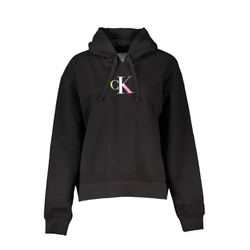 Chic Black Hooded Sweatshirt with Fleece Interior sold by Louxly