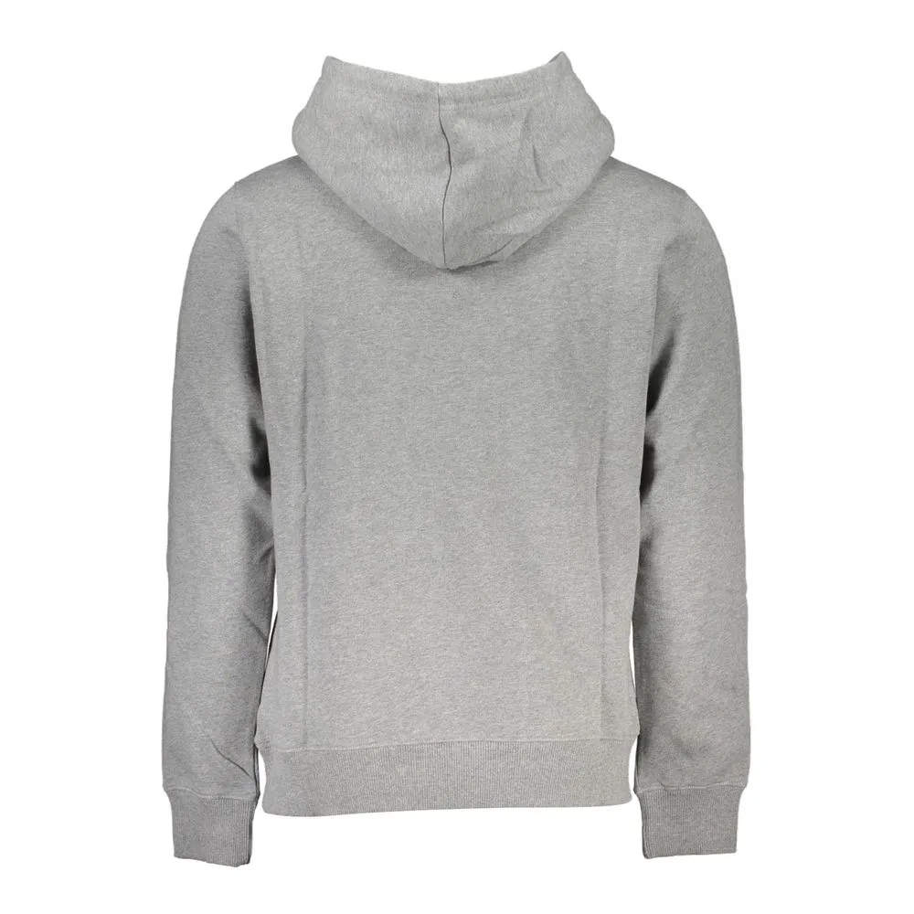 Elegant Gray Long Sleeve Hooded Sweatshirt sold by Louxly product image thumbnail 2