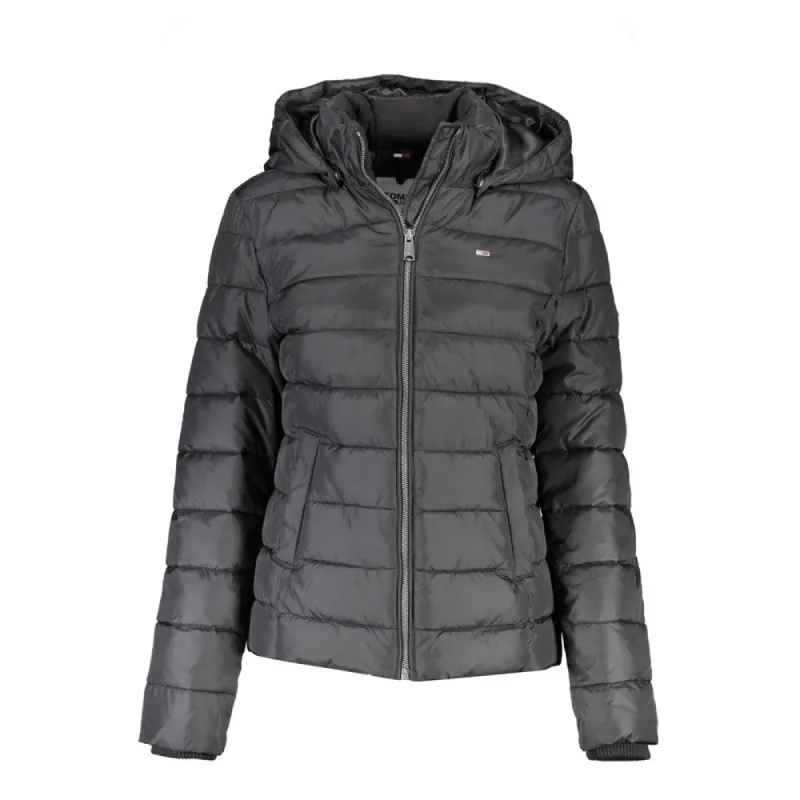 Black Polyester Women Jacket made by Tommy Hilfiger
