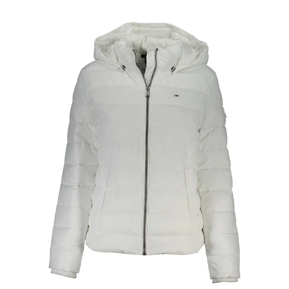 White Polyester Women Jacket sold by Louxly