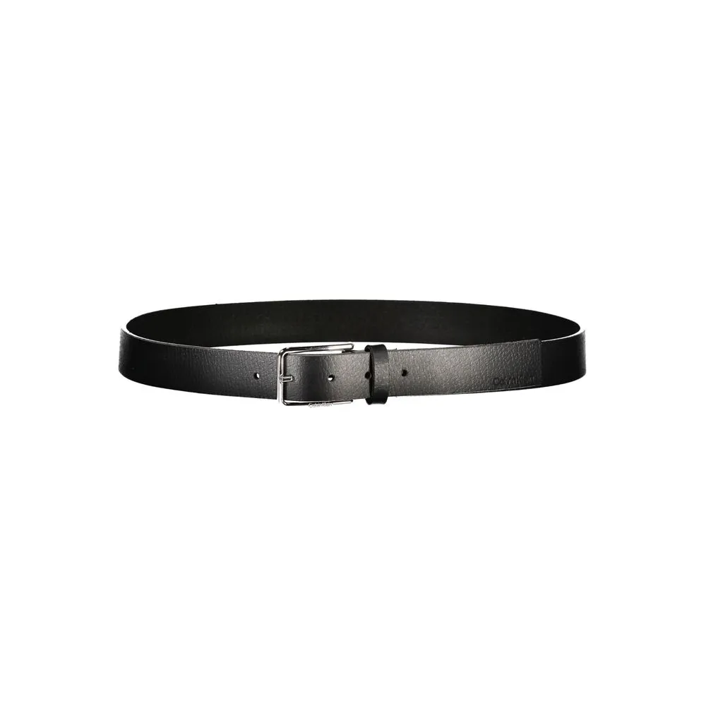 Elegant Black Leather Belt with Metal Buckle sold by Louxly product image thumbnail 2