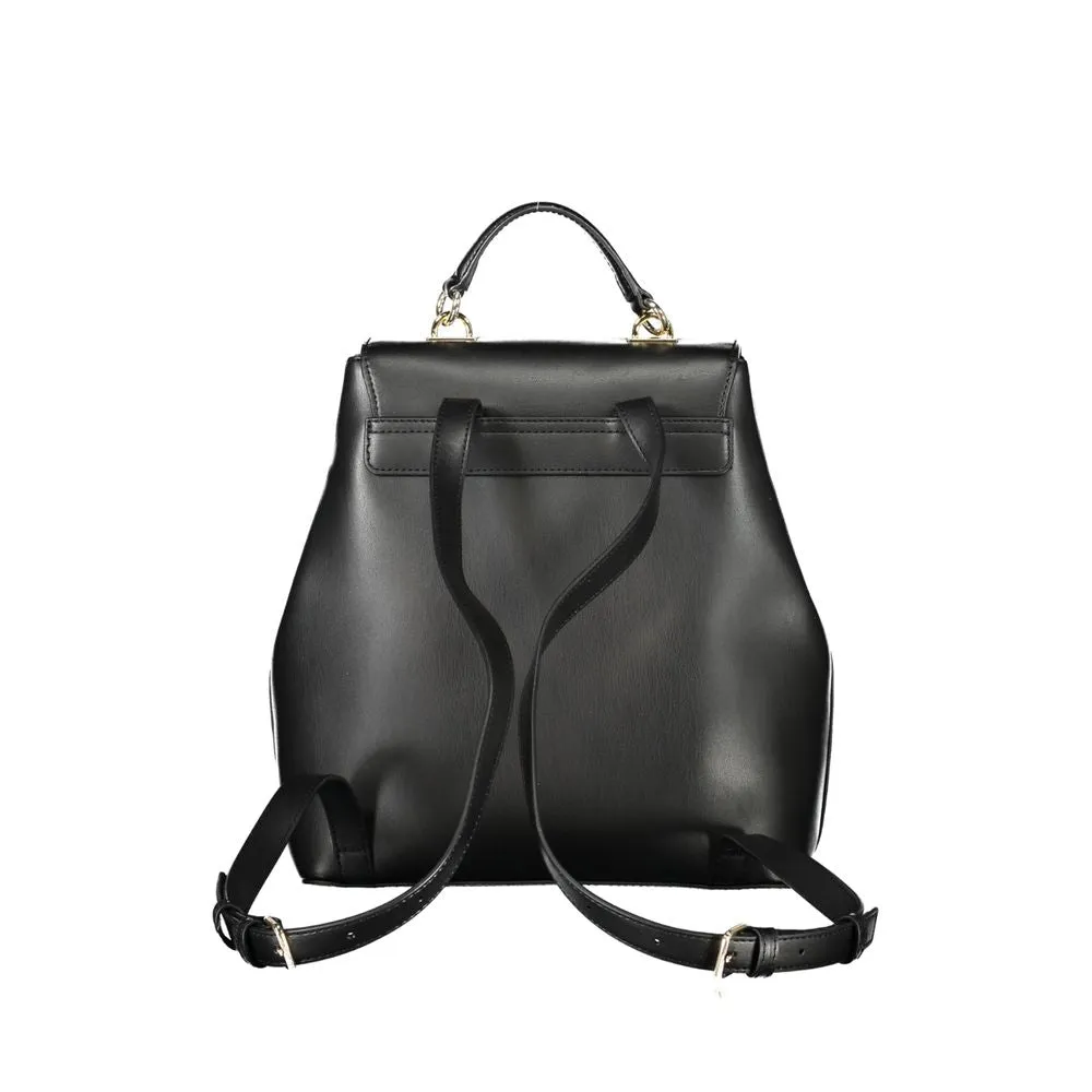 Eco-Chic Black Backpack with Automatic Closure sold by Louxly product image thumbnail 2