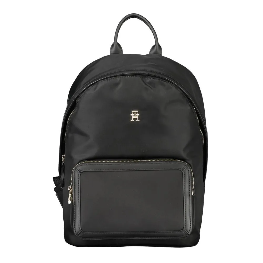Black Polyester Women Backpack sold by Louxly