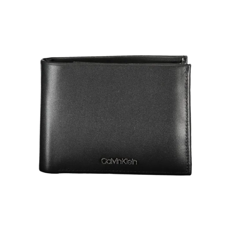 Sleek Black Leather Wallet for Men sold by Louxly