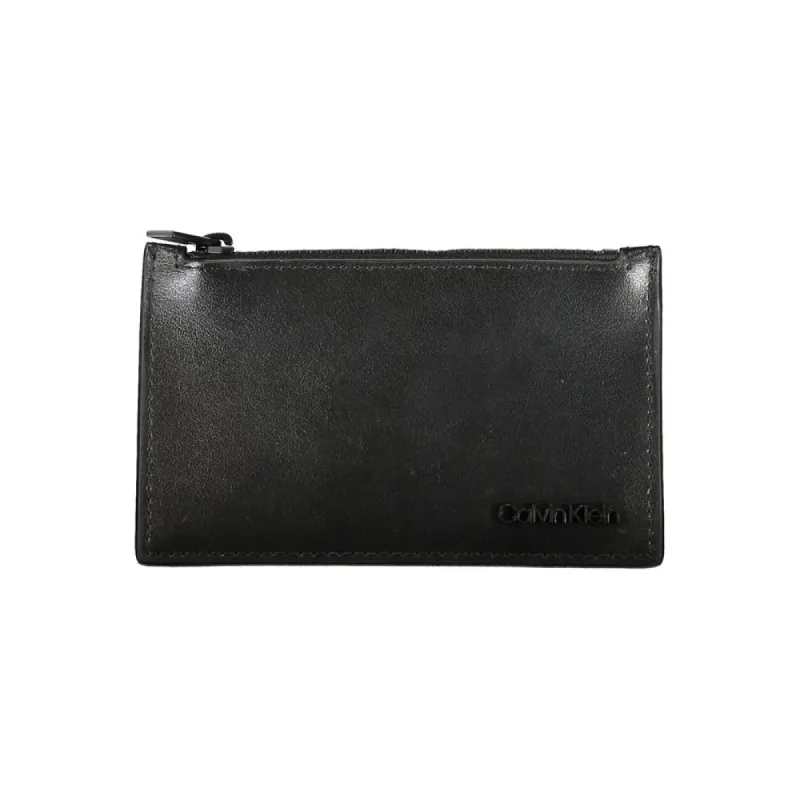 Elegant Leather Zip Wallet in Timeless Black sold by Louxly