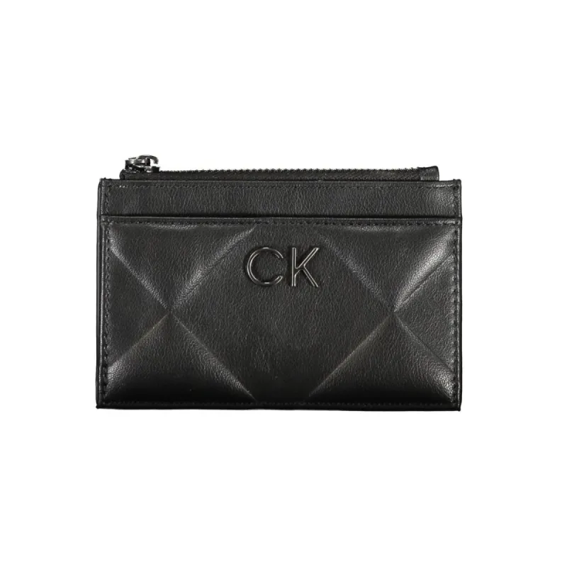 Sleek Black Zip Wallet with Contrast Detailing sold by Louxly