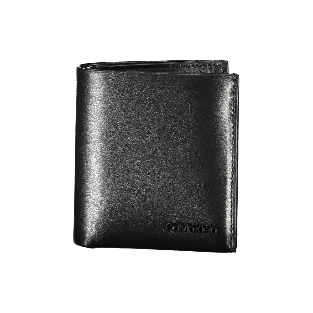 Sleek Black Leather RFID Wallet sold by Louxly