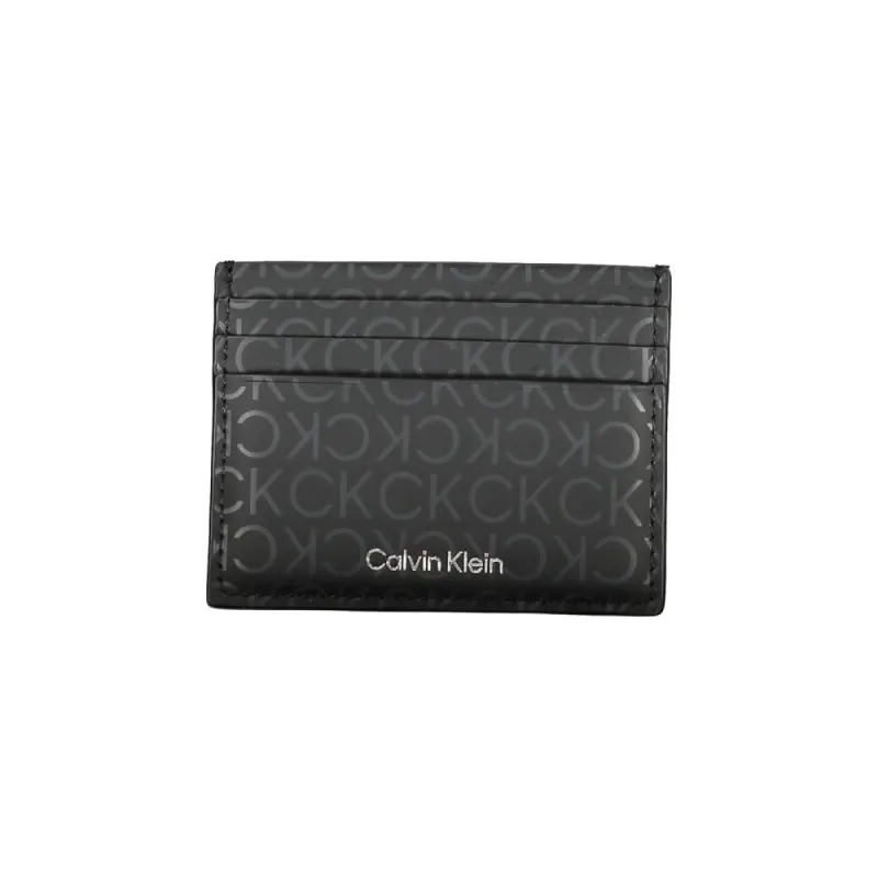 Sleek Black Card Holder with Contrast Detailing sold by Louxly