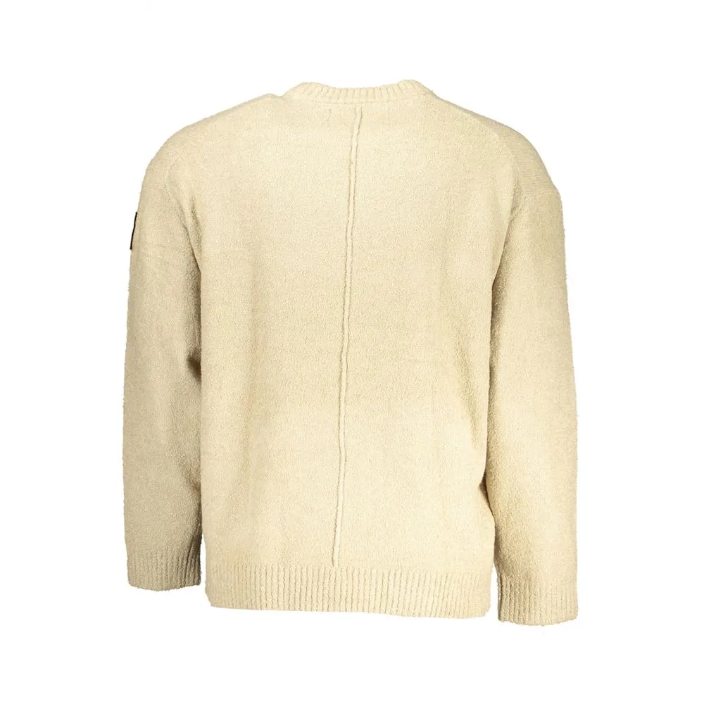 Chic Beige Crew Neck Sweater with Contrast Details sold by Louxly product image thumbnail 2