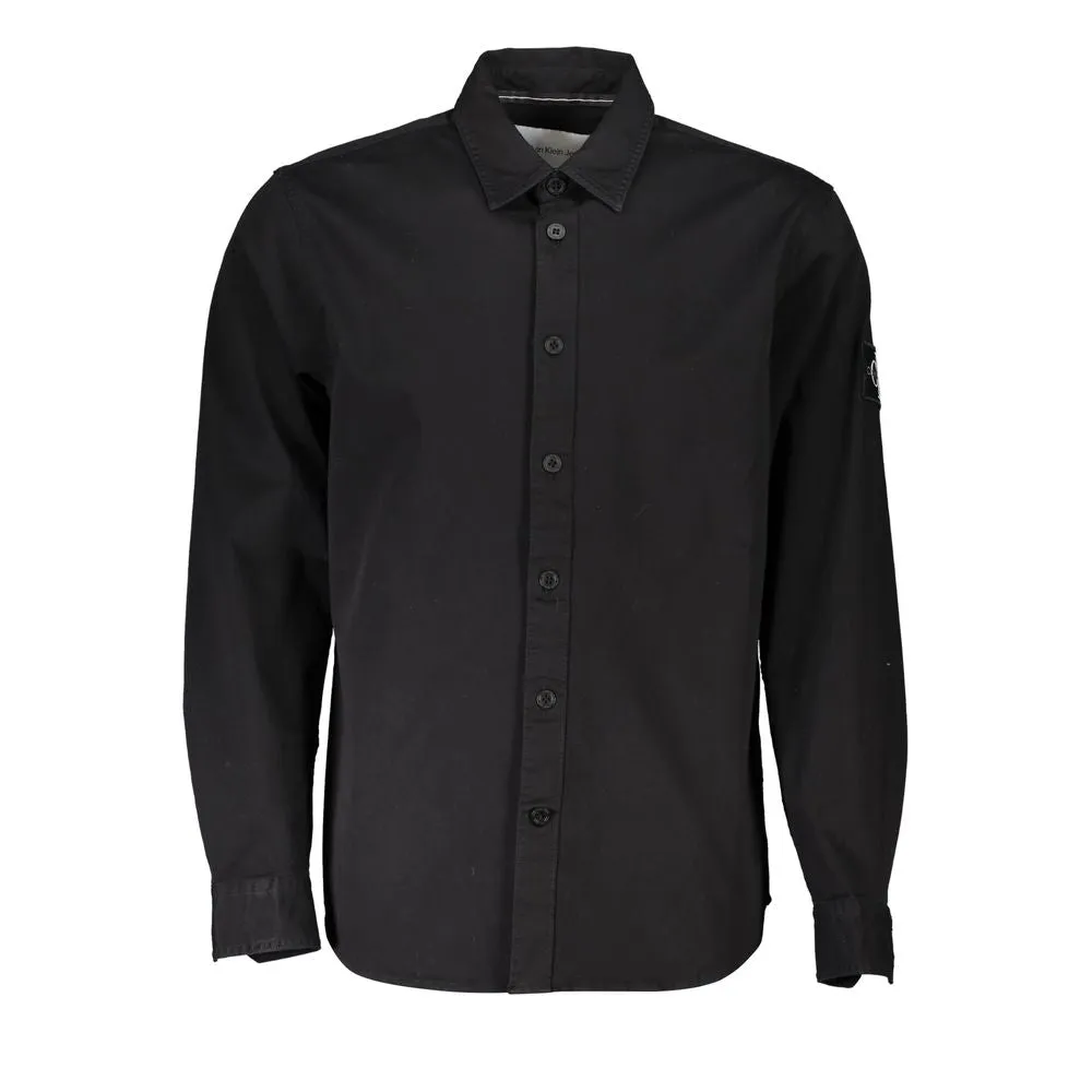 Sleek Black Long Sleeved Designer Shirt sold by Louxly