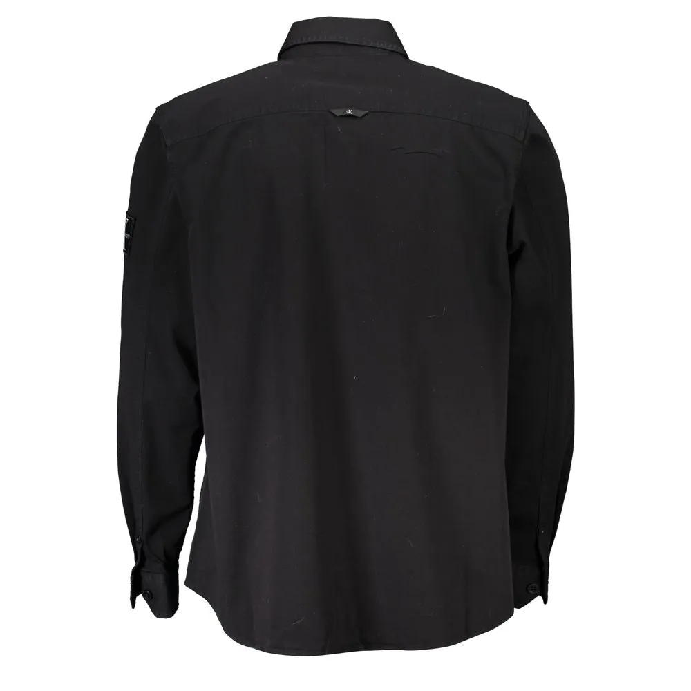 Sleek Black Long Sleeved Designer Shirt sold by Louxly product image thumbnail 2