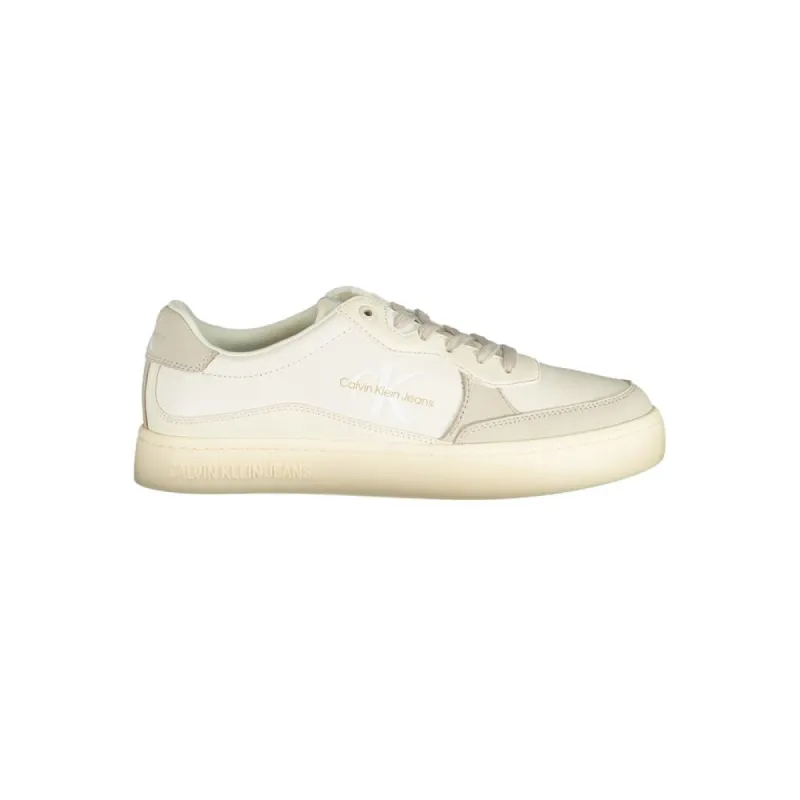 Elegant White Sneakers with Contrast Accents sold by Louxly