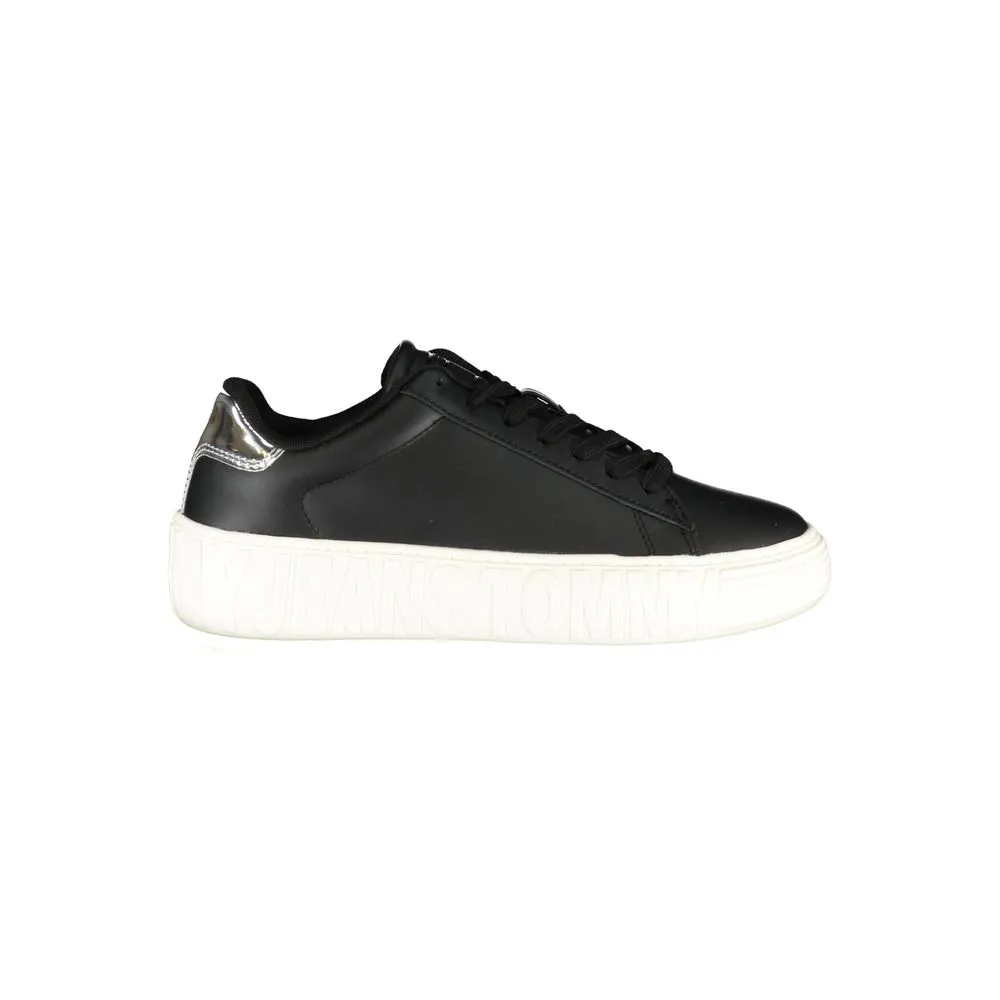 Black Leather Women Sneaker sold by Louxly