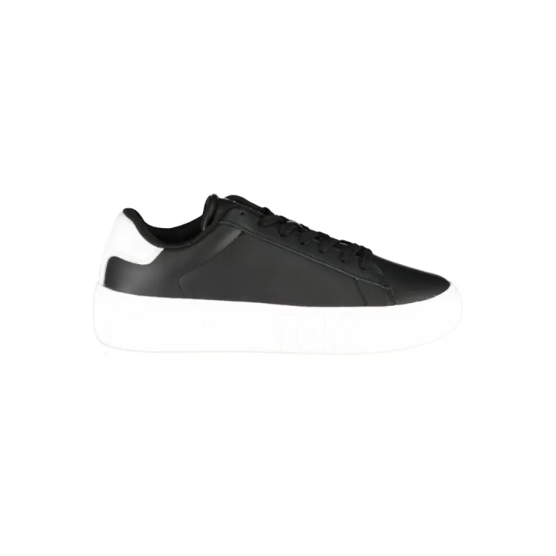 Black Polyethylene Men Sneaker sold by Louxly