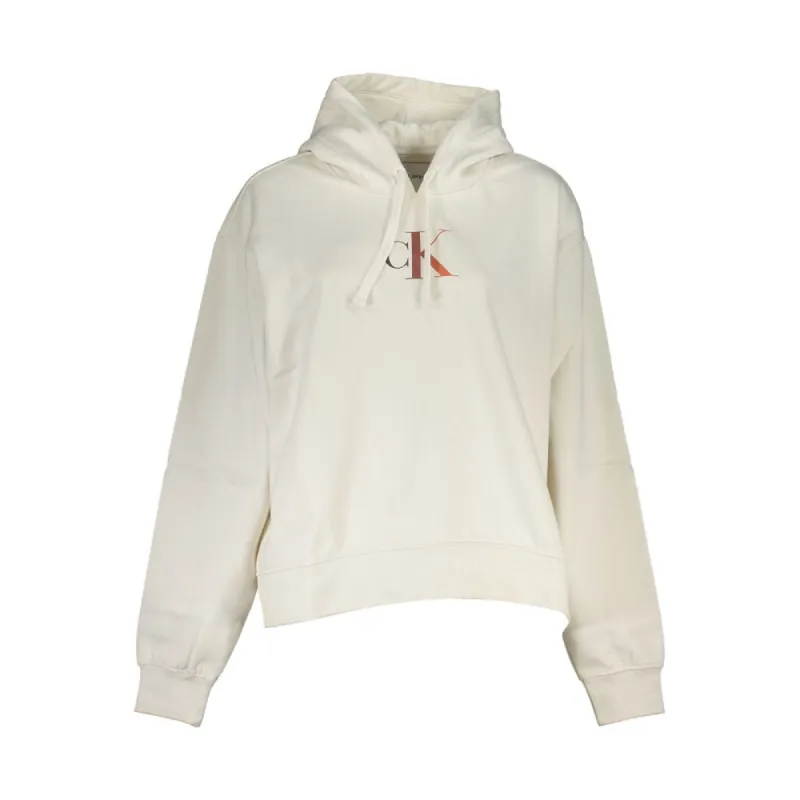 Chic White Fleece Hooded Sweatshirt sold by Louxly