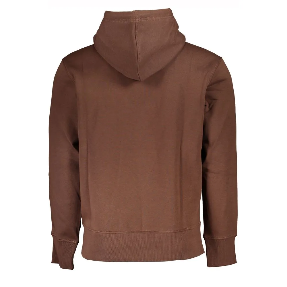 Chic Brown Fleece Hooded Sweatshirt sold by Louxly product image thumbnail 2