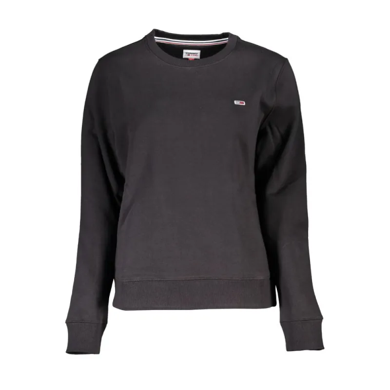 Black Cotton Women Sweater made by Tommy Hilfiger
