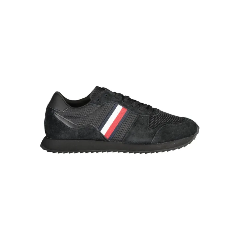 Black Leather Men Sneaker sold by Louxly