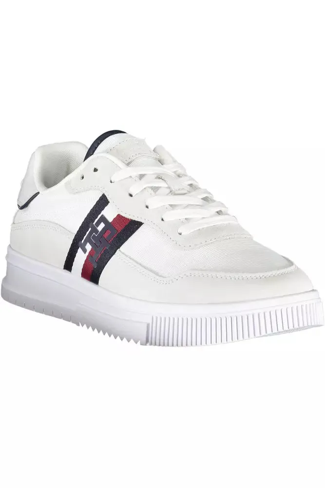 Sleek White Lace-Up Eco-Friendly Sneakers sold by Louxly product image thumbnail 2