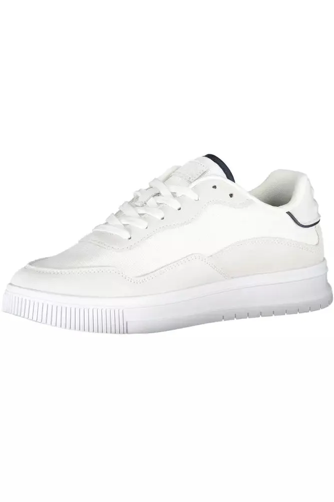 Sleek White Lace-Up Eco-Friendly Sneakers sold by Louxly product image thumbnail 3