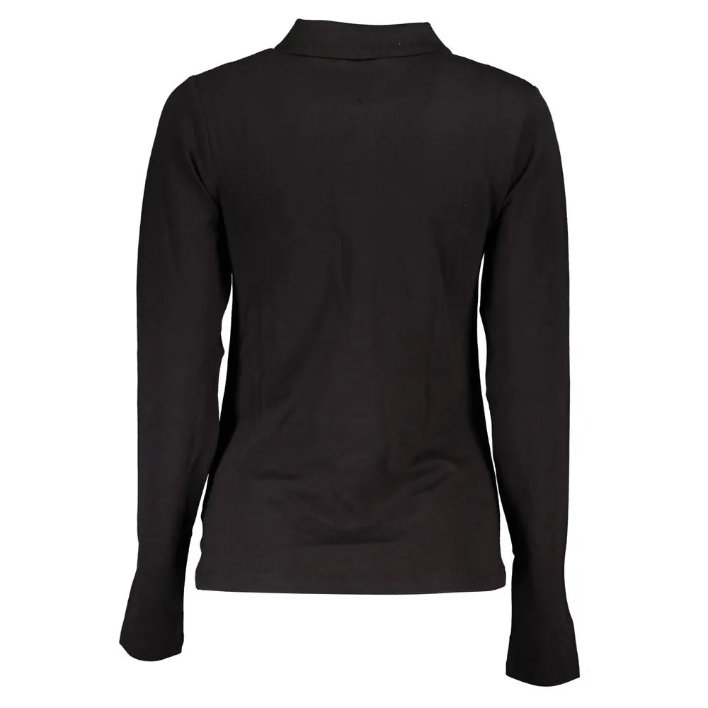 Black Cotton Women Polo Shirt sold by Louxly product image thumbnail 2
