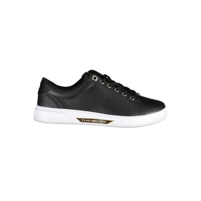 Black Leather Women Sneaker sold by Louxly