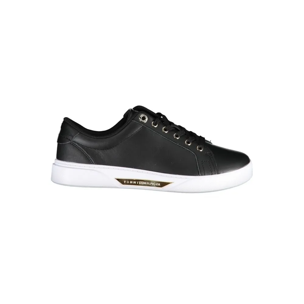 Black Leather Women Sneaker sold by Louxly