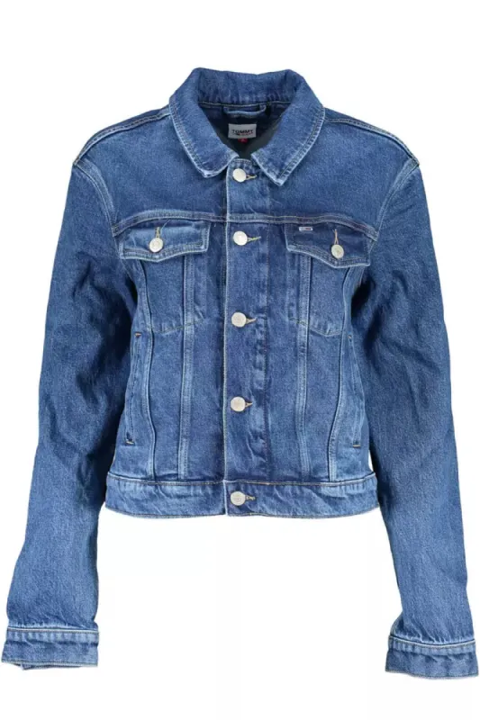 Blue Cotton Women Jacket sold by Louxly